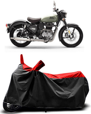 MMSSTAR Waterproof Two Wheeler Cover for Royal Enfield(Classic 350, Red)