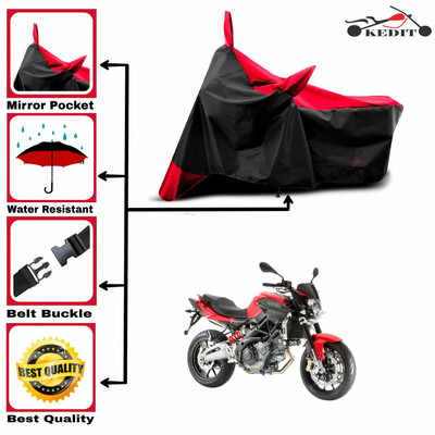 KEDIT Two Wheeler Cover for Aprilia(Shiver 900, Red, Black)