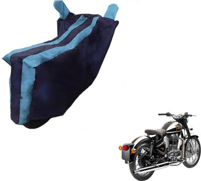 MWBB Waterproof Two Wheeler Cover for Royal Enfield(Classic Chrome, Black, Blue)