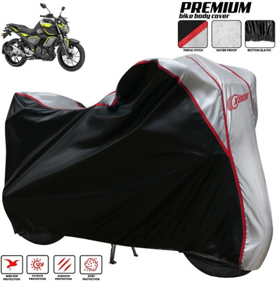 xodi Waterproof Two Wheeler Cover for Yamaha(FZ-Fi Version 3.0, Silver, Black)