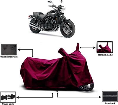 Amexride Two Wheeler Cover for Yamaha(VMAX, Maroon)