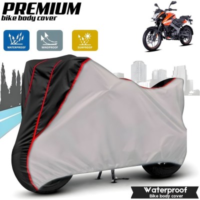 Mwiss Waterproof Two Wheeler Cover for Bajaj(Pulsar NS125, Silver, Black)