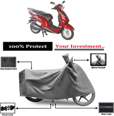 Amexride Two Wheeler Cover for Avon(E Scoot, Grey)