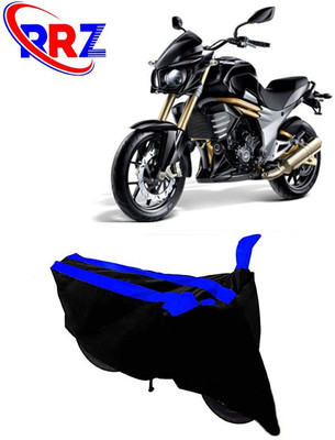 RRZ Waterproof Two Wheeler Cover for Mahindra(Mojo, Black, Blue)