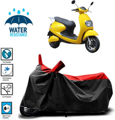 JSJINSIL Waterproof Two Wheeler Cover for Techo Electra(Emerge, Red, Black)