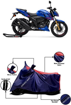 gurukul mart Waterproof Two Wheeler Cover for TVS(Apache, Black)