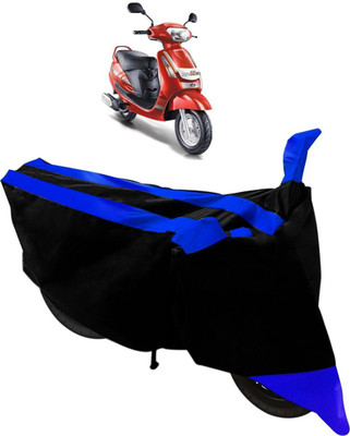 Mdstar Waterproof Two Wheeler Cover for Mahindra(Duro, Black, Blue)