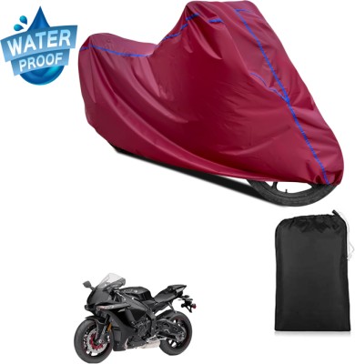 PAGORA Waterproof Two Wheeler Cover for Yamaha(YZF R1M BS6, Maroon)