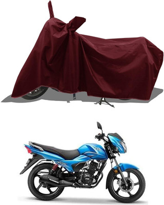 KEDIT Two Wheeler Cover for TVS(Victor GLX, Maroon)