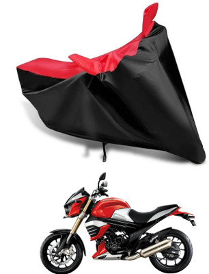 KEDIT Two Wheeler Cover for Mahindra(MOJO XT 300, Red, Black)