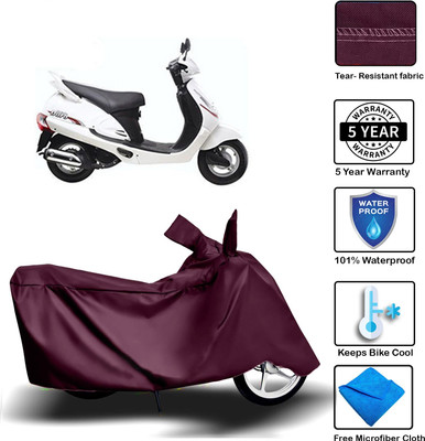 MISSION COLLECTION Waterproof Two Wheeler Cover for Mahindra(Stallio, Maroon)
