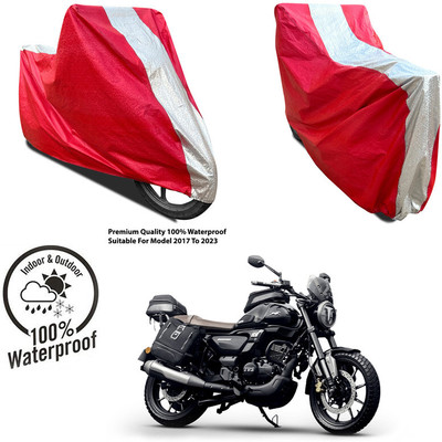 AUTOCAD Waterproof Two Wheeler Cover for Bajaj(Discover, Silver, Red)