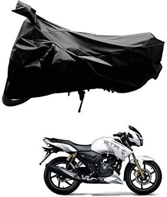 Mdstar Waterproof Two Wheeler Cover for Yamaha, Mahindra, TVS, Hero, Suzuki, Honda, Bajaj, Aprilia(Apache, Black)