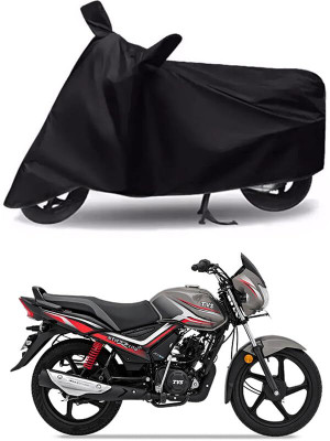 KEDIT Two Wheeler Cover for TVS(Star City Plus BS6, Black)