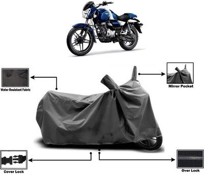 Amexride Two Wheeler Cover for Bajaj(v15, Grey)