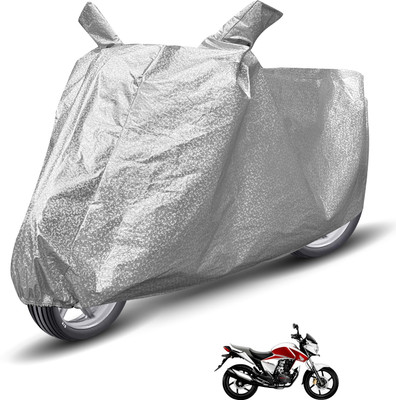 MOCKHE Waterproof Two Wheeler Cover for Honda(Dazzler, Silver)