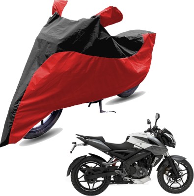 RiderShine Two Wheeler Cover for Bajaj(Pulsar NS200, Red, Black)