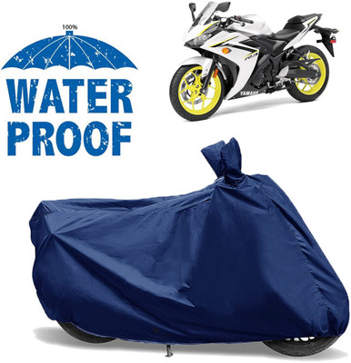 AutoGalaxy Waterproof Two Wheeler Cover for Yamaha(YZF R3, Blue)
