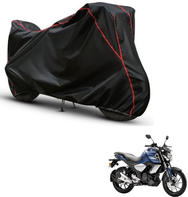 Car Life Two Wheeler Cover for Yamaha(FZ-S, Black, Red)