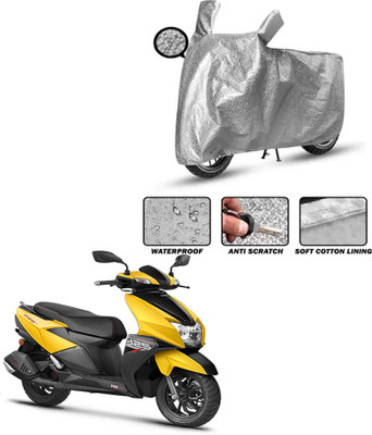 FKOK Waterproof Two Wheeler Cover for TVS(Ntorq 125, Silver)
