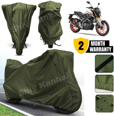 Shiv Kanha Waterproof Two Wheeler Cover for Yamaha(MT 15 New BS6, Green, Black)