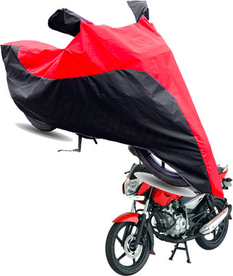 FurniGully Two Wheeler Cover for Bajaj(Pulsar 135, Red, Black)