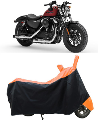 Coxtor Waterproof Two Wheeler Cover for Harley Davidson(Forty Eight, Orange)