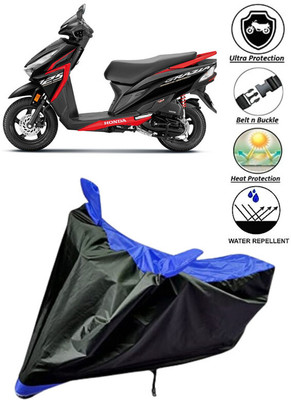 Autofly Waterproof Two Wheeler Cover for Honda(Grazia, Black, Blue)
