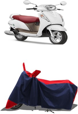 SUGASHRI Waterproof Two Wheeler Cover for Suzuki(Access SE, Red, Blue)