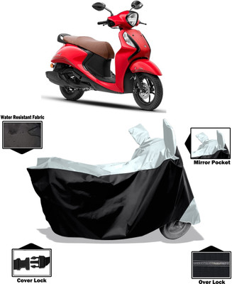 Amexride Two Wheeler Cover for Yamaha(Fascino 125, White)