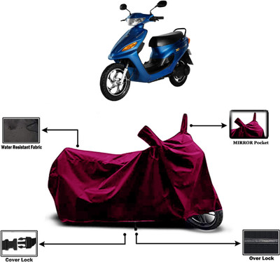 Amexride Two Wheeler Cover for Indus(Yo Electron, Maroon)