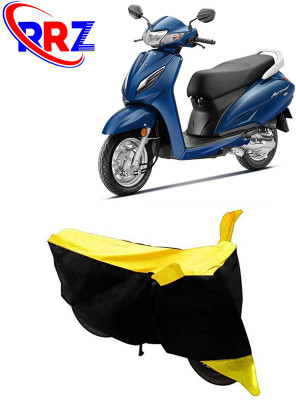 RRZ Waterproof Two Wheeler Cover for Honda(Activa 6G, Black, Yellow)