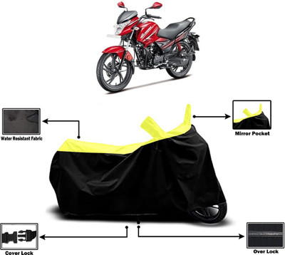 Amexride Two Wheeler Cover for Hero(Glamour i3s, Yellow)