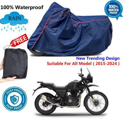 AUTOCAD Waterproof Two Wheeler Cover for Royal Enfield(Himalayan, Blue, Red)
