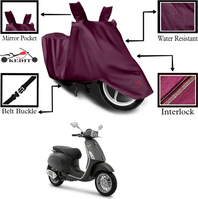 KEDIT Two Wheeler Cover for Piaggio(Vespa SXL, Maroon)