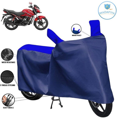 MADAFIYA Waterproof Two Wheeler Cover for Hero(Glamour i3s, Blue, Multicolor)