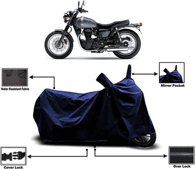 Amexride Two Wheeler Cover for Kawasaki(W800, Blue)