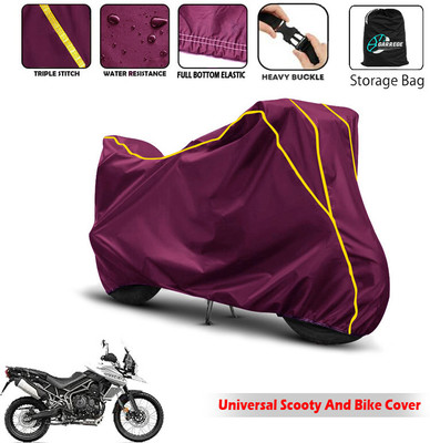 AUTOBIRSA Two Wheeler Cover for Triumph(Tiger 800, Maroon)