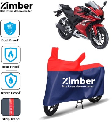 ZIMBER Two Wheeler Cover for Yamaha(YZF R15 V3.0, Red, Blue)