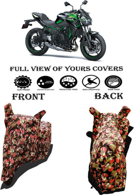 Amexride Two Wheeler Cover for Kawasaki(Z650 BS6, Multicolor)