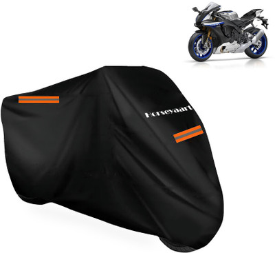 Horseyaart Waterproof Two Wheeler Cover for Yamaha(YZF R1 M BS6, Black)