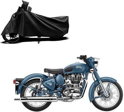 Life Systems Enterprises Waterproof Two Wheeler Cover for Royal Enfield(Classic 500, Black)