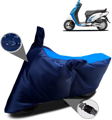 DeepShakshi AUTOMOTIVE Two Wheeler Cover for Honda(Activa i, Blue, Black)