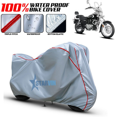 Starvin Waterproof Two Wheeler Cover for Bajaj(Avenger, Silver, Red)