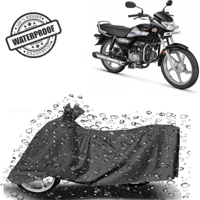 ROYAL AUTO MART Waterproof Two Wheeler Cover for Hero(HF Deluxe, Grey)