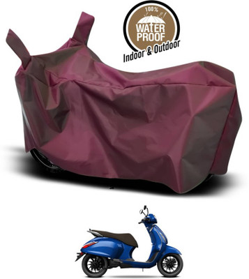 AASHTIK MART Two Wheeler Cover for Bajaj(New Chetak, Maroon)