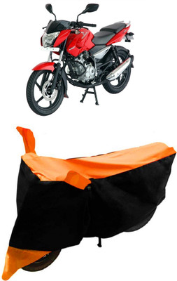 NEXTON Waterproof Two Wheeler Cover for Bajaj(Pulsar 135 LS DTS-i, Orange, Black)