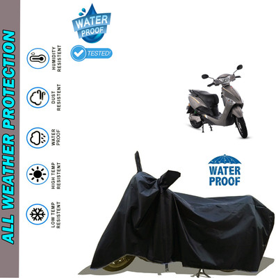 AutoGalaxy Waterproof Two Wheeler Cover for Hero(Electric Optima BS6, Black)