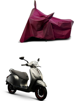 Aoriyon Waterproof Two Wheeler Cover for Bajaj(Urbanite Chetak, Maroon)