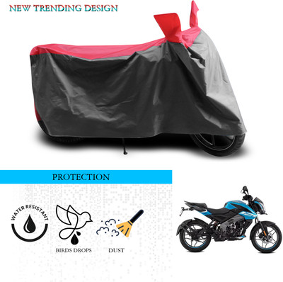 ANTHUB Waterproof Two Wheeler Cover for Bajaj(Pulsar NS125, Grey, Red)